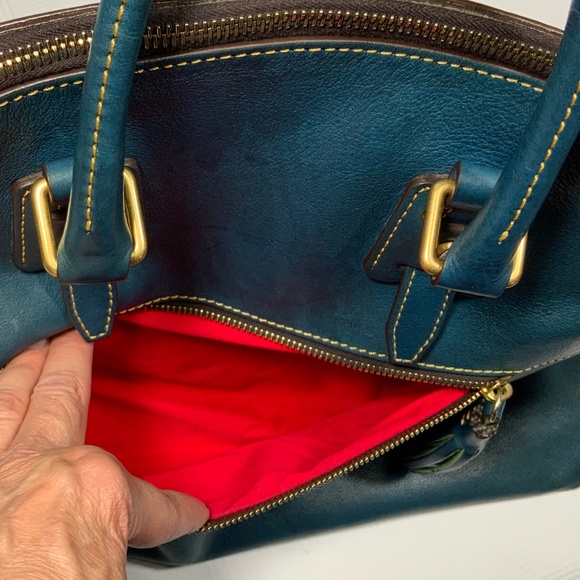 Dooney & Bourke Clayton Blue Satchel Tote - Picture 5 of 16